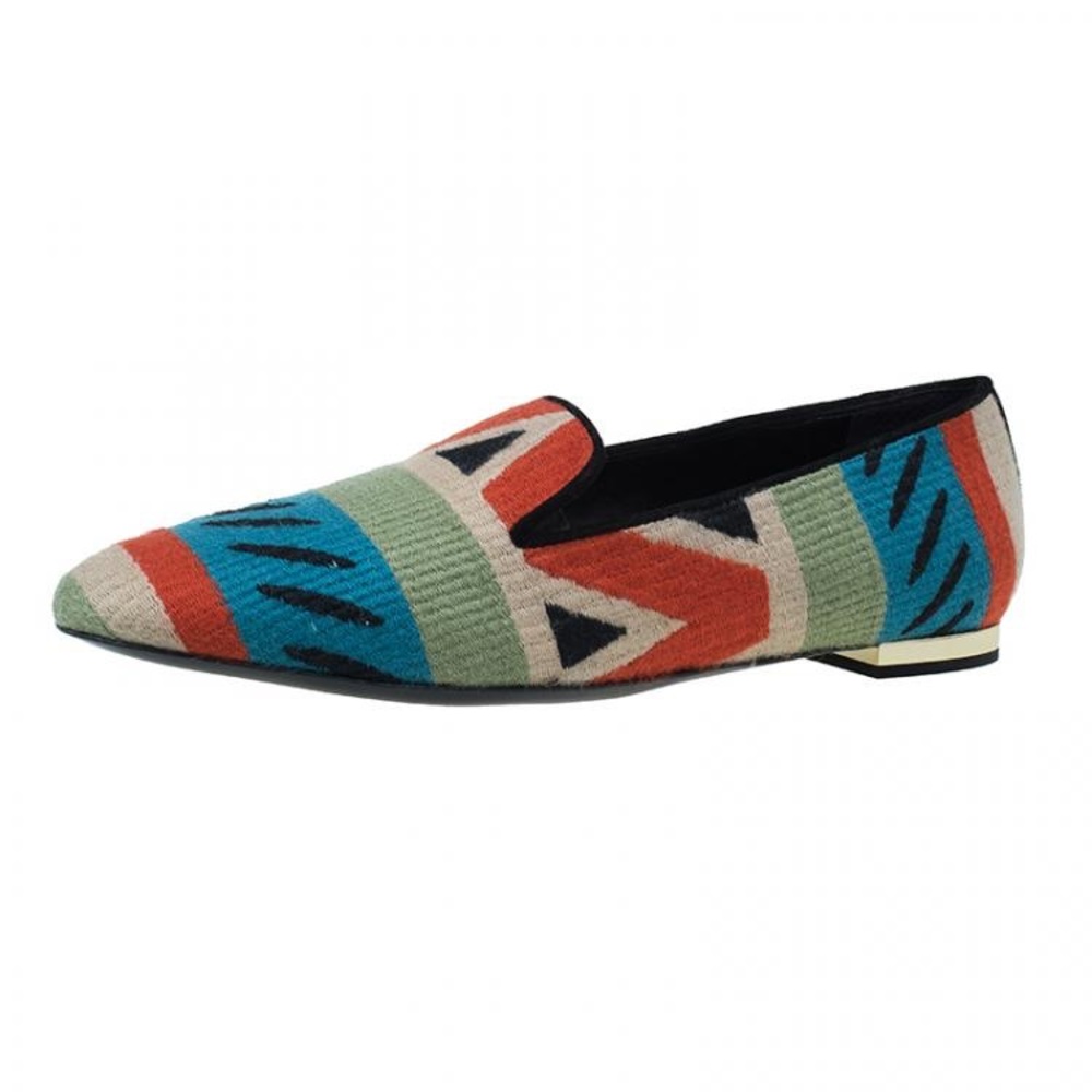 Burberry Multicolor Aztec Loafers - Picture 3 of 9